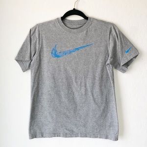Nike Grey Short Sleeve Graphic Tee Boys Size Large